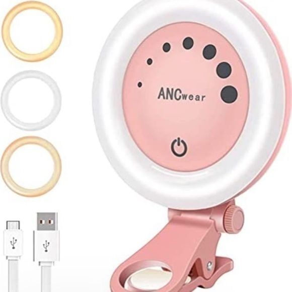 Selfie Ring Light for Phone iPhone Laptop,ANCwear Mini Clip On and Portable lume - Picture 1 of 7